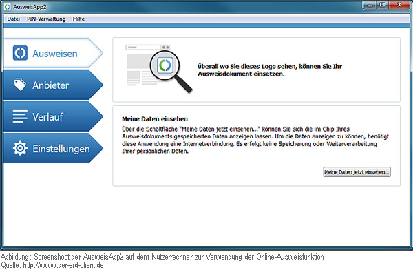 eID-Client-Software (AusweisApp2) zur Nutzung der eID-Funktion