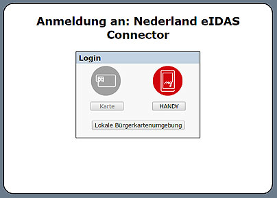 Österreichcische Bürgerkarte im eIDAS-Demo-Poral